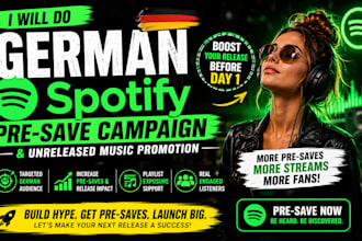 do german spotify music pre save campaign do spotify unrelease music promotion