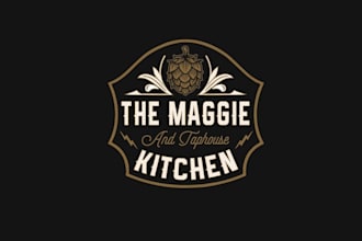design memorable kitchen taphouse bar logo