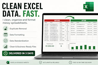 clean and organize your excel or google sheets dataclean, organize and format yo