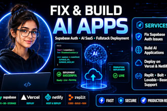 fix supabase auth, build ai apps on vercel, netlify, replit, bolt and lovable