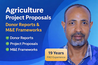 develop project proposals donor reports for agriculture