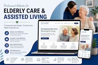design professional elderly care and assisted living website