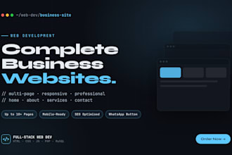 build a complete multi page responsive business website