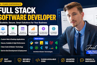 be software developer, develop ai web application, crm, erp, lms, booking, saas