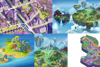 do 2d isometric map illustration 2d map illustration for children 2d environment