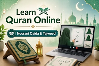 teach noorani qaida, quran with tajweed hifz translate quran