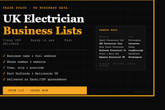 provide a list of UK electrician businesses with contact details