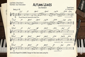 create a professional lead sheet chord chat fake book from your song