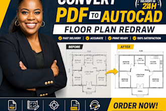 real estate floor plan 2d autocad drawing redraw house plan fast