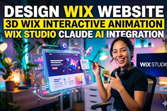 design wix website 3d wix interactive animation wix studio claude ai integration