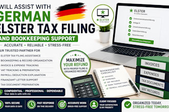 assist with german elster tax filing and bookkeeping support