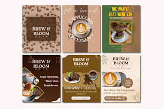 design aesthetic canva branding kit with social media posts