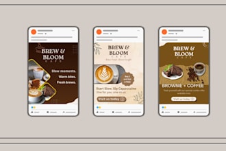 design aesthetic canva branding kit with social media posts
