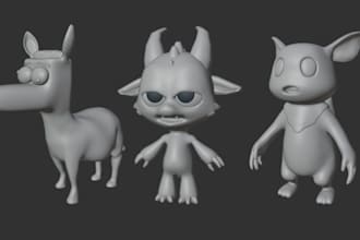 do model and sculpt 3d models for you