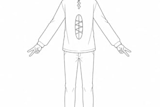 sketch and create a custom 2d vtuber avatar ready for live2d