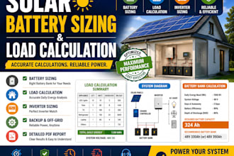 do solar battery sizing and load calculation