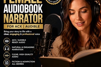 be your female audiobook narrator for acx audible