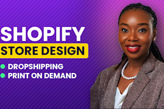 design all niche brand shopify store dropshipping website design print on demand
