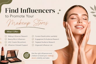 find influencers to promote your makeup stores