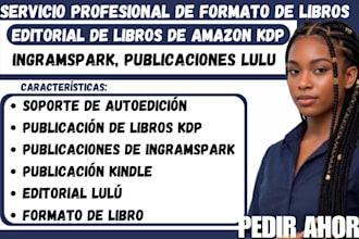 corregir, formatea tu libro, publica tu libro en amazon KDP, ingramspark o lulu