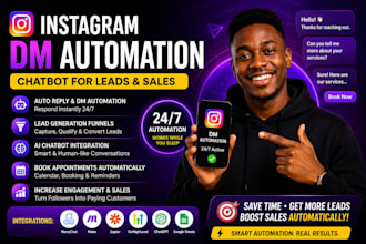 create instagram dm automation chatbot manychat sales funnel hubspot