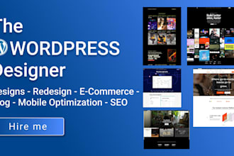 design, redesign wordpress website with elementor
