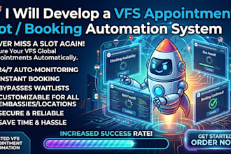 customize booking bot,vfs appointment,vfs appointment bot,vfs bot,ticket bot