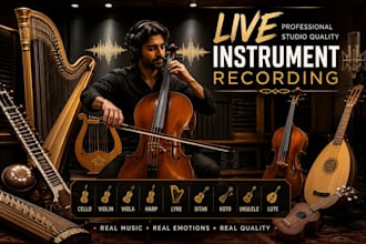 record cello harp viola violin string quartet orchestra string for your track
