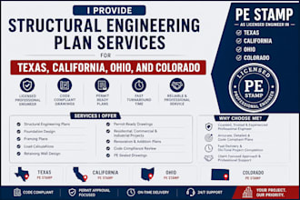 provide pe sealed structural plan for UK only