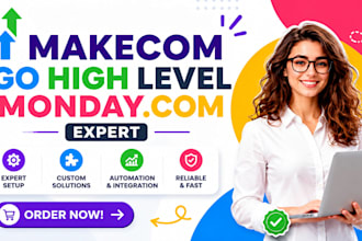 gohighlevel make com automation monday com airtable automation make com expert