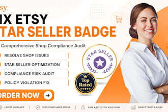 fix your star seller badge via etsy shop compliance audit and shipping