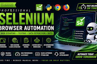 build, web scraping, selenium , automation browser automation, web automation