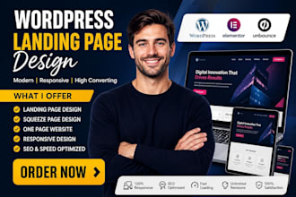 design wordpress landing page squeeze page design wordpress one page website