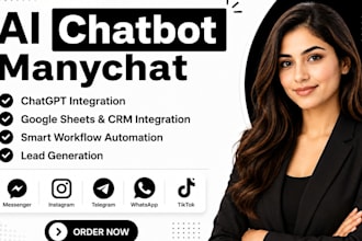 build manychat chatbot, instagram dm automation, whatsapp ai chatbot