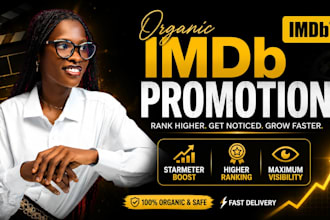 do imdb movie promotion, boost starmeter ranking and grow your film audience