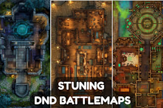 draw custom fantasy world map dnd battle map, rpg map ttrpg map for campaign
