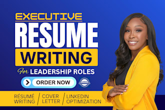 write and design senior executive resume, cv, cover letter and optimize linkedin