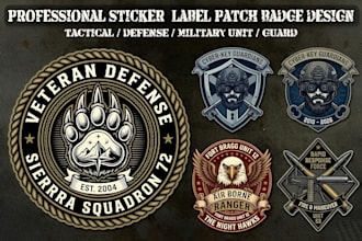 design stunning military patch tactical logo and badge