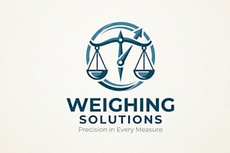 design a modern and professional weighing machine brand logo