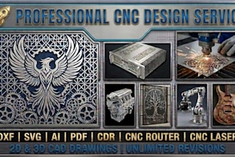 design professional cnc laser cut dxf files for you