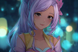 draw beautiful anime art illustration