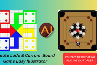 design custom board game design, table game prototype in adobe illustrator
