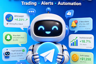 custom telegram bot with API integrations and automation