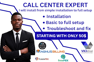 install voip, asterisk, 3cx, vicidial, sip trunk, freepbx, zoiper, telnyx