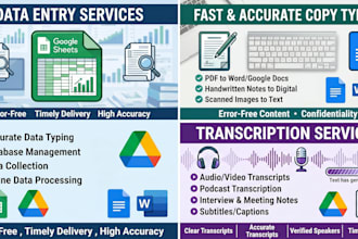 do expert data entry and copy paste work