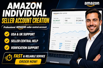 create USA UK amazon individual seller central account amazon fba setup