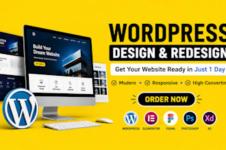 design or redesign wordpress website, landing page expert