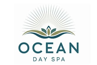 design top quality ocean day spa brand logo