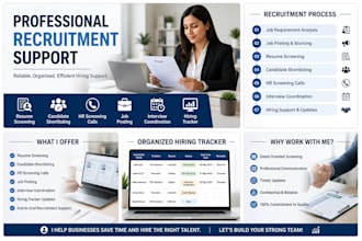 provide recruitment and resume screening support