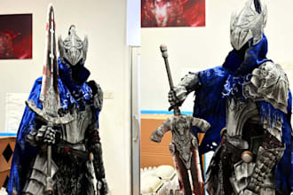 wearable cosplay creation 3d model anime evafoam pepakura knight 3d helmet props